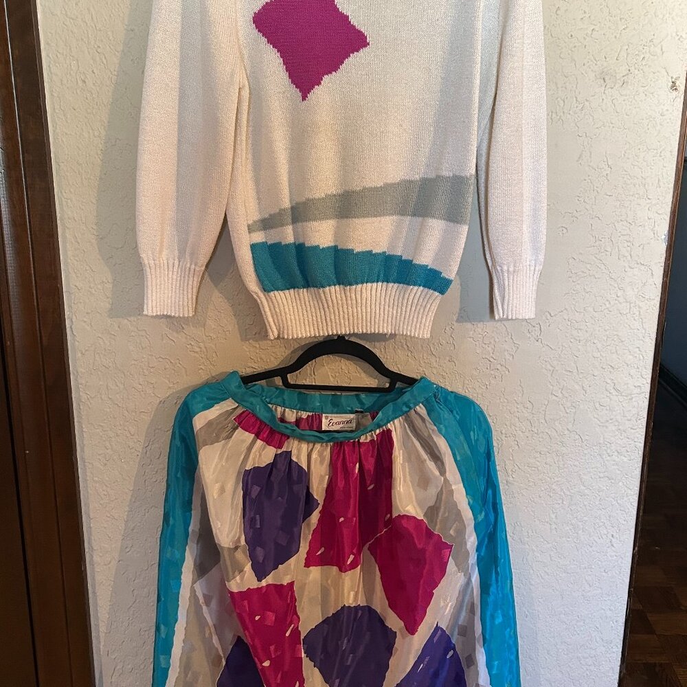 Evanna New York Sweater and Silk Skirt
